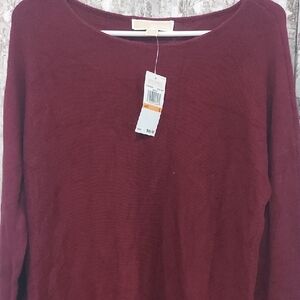 Michael Kors Rich Burgundy Crew Neck Sweater